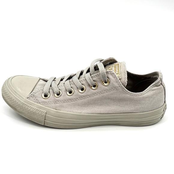 Converse Chuck Taylor All Star Ox 55990F Grey Sneaker With Gold Eyelets 7 - Picture 3 of 10